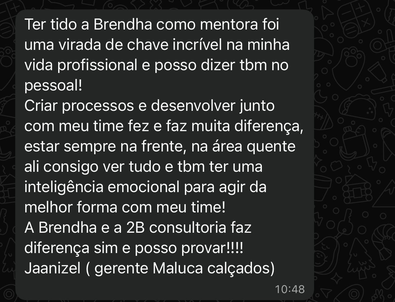 Depoimento de transformação